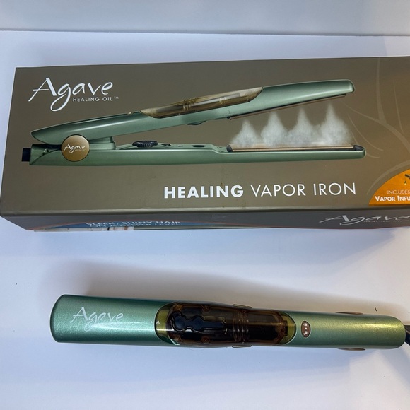 Agave Healing Vapor Iron with Green and Gold Accents main image 4